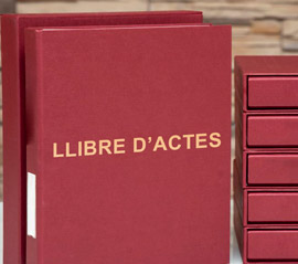 Legalització del llibre d'actes
